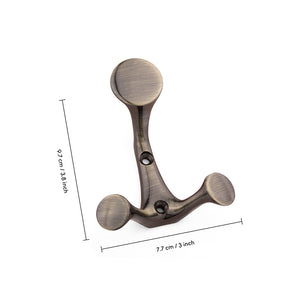SARIHOSY 3 Hangers Wall Hooks Three Colors Available High Quality Zinc Alloy Coat Hooks for Bathroom Kitchen Bedroom 7752