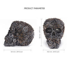 Load image into Gallery viewer, UJOY Resin Screw Skull Human Skull Model for Home Decoration Halloween Skull Statue Human Adult Skull Head Bone Model