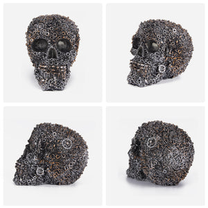 UJOY Resin Screw Skull Human Skull Model for Home Decoration Halloween Skull Statue Human Adult Skull Head Bone Model