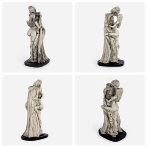 UJOY Ghost and Beauty Embrace Resin Statue - Gothic Romantic Home Decor, Unique Halloween Figurine, Emotional Art Sculpture for Shelf, Tabletop, or Collectors