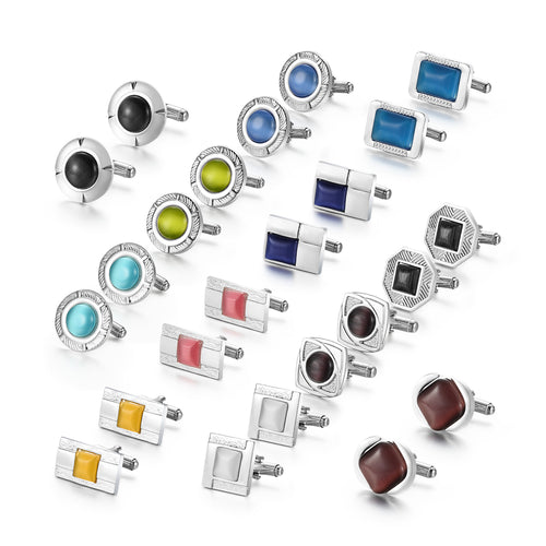 UJOY Cufflinks Combo Set Business Parts Necktie Pins Bars Cuff Links Box for Men