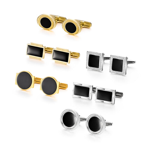 UJOY Cufflinks Combo Set Business Parts Necktie Pins Bars Cuff Links Box for Men