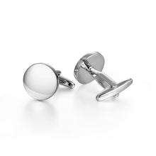 Load image into Gallery viewer, UJOY Men&#39;s Jewelry Cufflinks for Shirts for Weddings, Business Meeting, Dinner Polish Silver