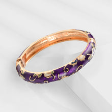 Cargar imagen en el visor de la galería, UJOY Designer Indian Style Cloisonne Bracelets Openable Cuff Enameled Bangles Set Jewelry Gift for Women