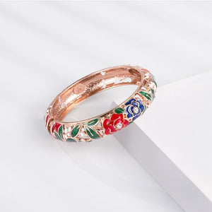 Chinese Characteristics Cloisonne Bracelet Exquisite Rose Modelling Nice Ladies Wear Temperament Against Bangles Accessories