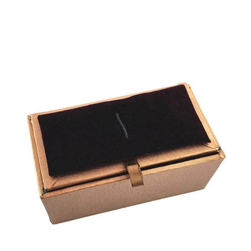 UJOY CLASSIC BROWN Tie Clip Box Paper Box Velvet Inner Jewelry Gift Box CTB308