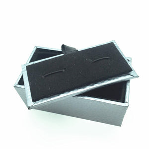 UJOY silver Cufflinks Box high quality Velvet inside Carring Cases Jewelry Gift Box CTB040