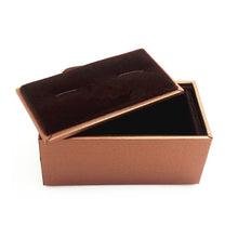 Cargar imagen en el visor de la galería, UJOY Classic  Brown Cufflinks Box Gift Box Velvet inner Can be Customized with Logo CTB008