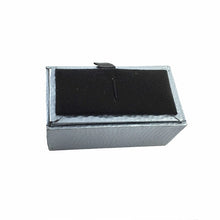 Cargar imagen en el visor de la galería, UJOY CLASSIC SILVER GREY Tie Clip Box Paper Box Velvet Inner Case Jewelry Gift Box CTB304
