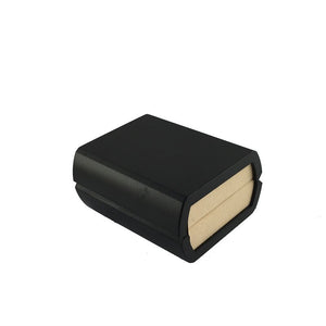 UJOY Black Cufflinks and Tie Clip set Box Plastic Velvet inner Jewelry Gift Box CTB105