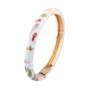 Cloisonne Bracelets For Women Bangle On Hand Enamel Jewelry Cute Animal Women's Hand Bracelets Wife Designer Gifts For Mother