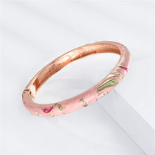 Load image into Gallery viewer, 2 PCS Bangles For Women Bracelet On Hand Flower Animal Enamel Jewelry Women&#39;s Hand Bracelet Bangle Set Mother&#39;s Day Gift Wife
