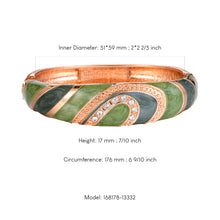 Load image into Gallery viewer, UJOY Vintage Cloisonne Bracelet Handcraft Multi-Colored Rhinestone Enamel Oval Hinged Cuff Bangle Jewelry
