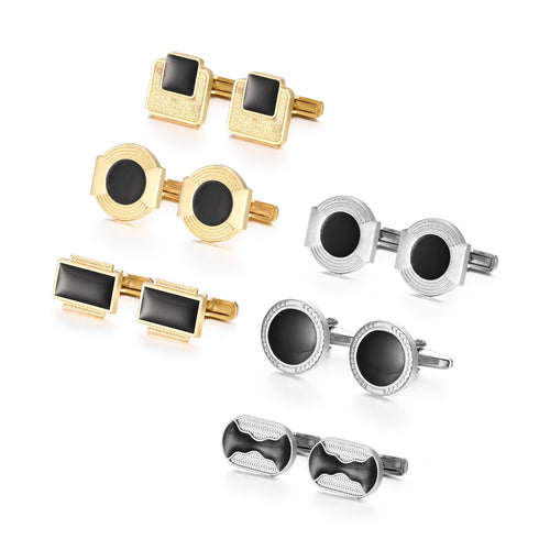 UJOY Cufflinks Shirts Set Business Parts Necktie Pins Bars Cuff Links Box for Men